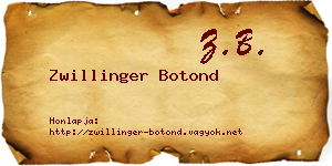 Zwillinger Botond névjegykártya