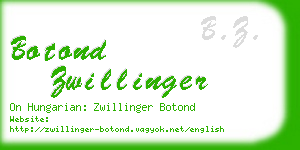 botond zwillinger business card